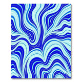 Fluid Blue Waves Abstract Abstract Area Area Rug