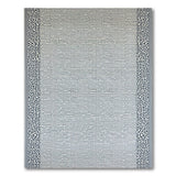 Navy Leopard Print Border Dotted Texture Area Rug