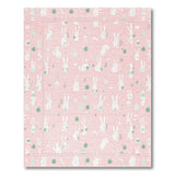 Whimsical Pink Bunny Easter Egg Area Rug