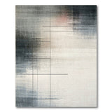 Modern Grey Grid Abstract Area Rug