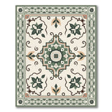 Sage Green Persian Medallion Area Rug