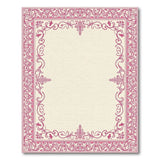 Ornate Pink Ornate Pink Floral Border Area Rug