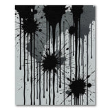 Black Ink Splatter Abstract Area Rug