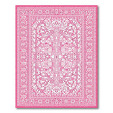 Elegant Pink Lace Persian Area Rug
