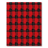 Red Black Maple Leaf Plaid Area Rug