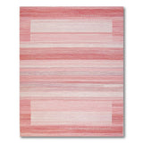 Modern Pink Horizontal Striped Area Rug