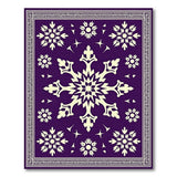 Royal Purple Snowflake Medallion Area Rug