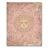 Pink Vintage Celestial Sun Moon Area Rug