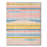 Vibrant Multi-Color Striped Wave Area Rug