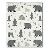 Cozy Grey Bears Woodland Nursery Rug