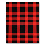 Rustic Farmhouse Red Black Buffalo Check Area Rug