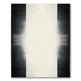 Black and White Geometric Modern Black White Halftone Gradient Area Rug