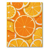 Vibrant Orange Slices Mosaic Area Rug