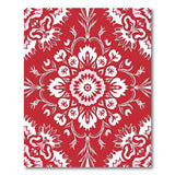 Red Traditional Persian Red Persian Floral Medallion Area Rug
