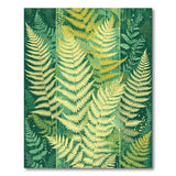 Lush Fern Golden Foliage Area Rug