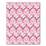 Vintage Pink Rose Swirl Area Rug