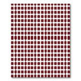 Red Geometric Starburst Area Rug