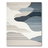 Blue and Teal Abstract Area Blue Wave Abstract Area Rug