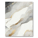Grey Gold Marble Abstract Area Rug