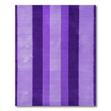 Purple Vertical Stripe Shag Area Rug