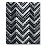 Grey Modern Geometric Zigzag Grey Area Rug
