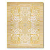 Intricate Gold Heritage Tribal Area Rug
