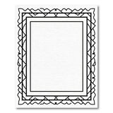 Geometric Modern Intricate Black White Geometric Border Rug