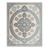 Blue Teal Persian Medallion Area Rug