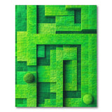 Emerald Moss Maze Geometric Area Rug