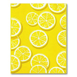 Sunny Fruit Pattern Sunny Lemon Slices Yellow Area Rug
