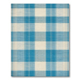 Blue White Checkered Area Rug