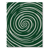 Green Hypnotic Green Swirl Abstract Area Rug