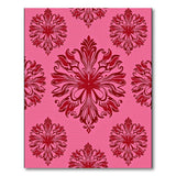 Vintage Pink Damask Floral Area Rug