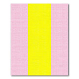 Vibrant Pink Yellow Striped Polka Dot Rug