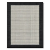 Modern Dotted Beige Area Rug with Black Border