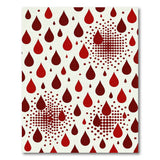 Red Teardrop Splash Area Rug