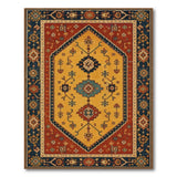 Yellow Red Traditional Persian Area Rug