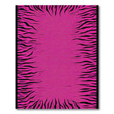 Geometric Modern Hot Pink Zebra Stripe Area Rug