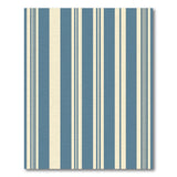 Navy Blue and Cream Striped Coastal Area Rug