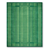 Emerald Green Lattice Grid Area Rug
