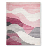 Pink Abstract Wave Area Rug
