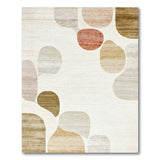 Abstract Beige Neutral Organic Shapes Abstract Area Area Rug