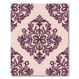 Floral Vintage Purple Elegant Purple Damask Floral Area Rug