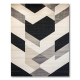 Bold Black and White Bold Geometric Black White Area Rug