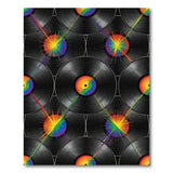 Rainbow Vinyl Burst Abstract Area Rug