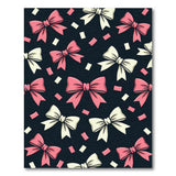 Playful Pink Bows Confetti Area Rug