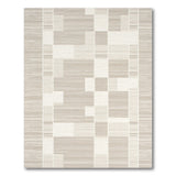 Beige and Neutral Beige Geometric Block Area Rug