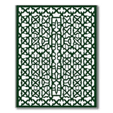 Emerald Green Intricate Geometric Lattice Rug