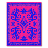 Vibrant Pink Blue Traditional Persian Area Rug