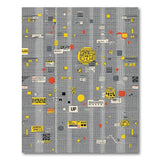 Yellow Vibrant Yellow Geometric Grid Area Rug